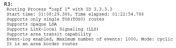 "show ip ospf" on R3