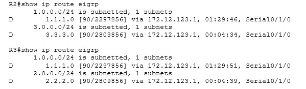 EIGRP Loopback Routes Appear