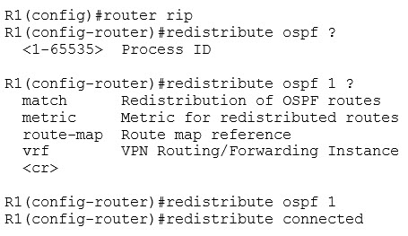 Route Redistribution Config On R1