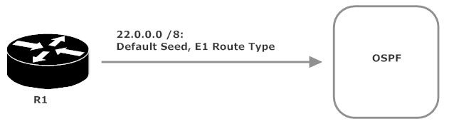 Route Type Set To E1, Default Seed Metric Used