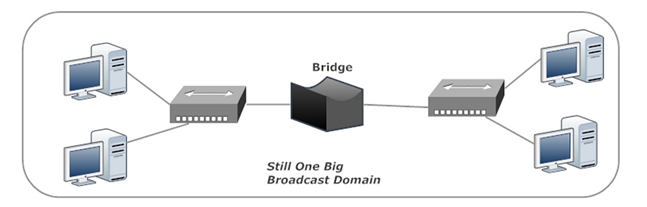 Bridges Do Not Break Up Collision Domains