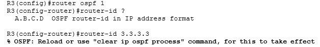 Changing The OSPF RID